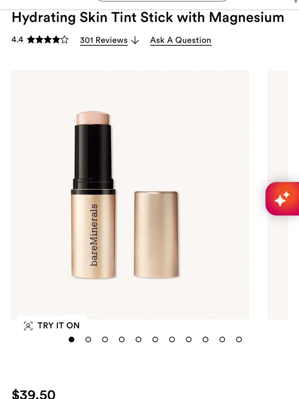 Bare Minerals Complexion Rescue Luminous Skin Tint Stick in Cashew